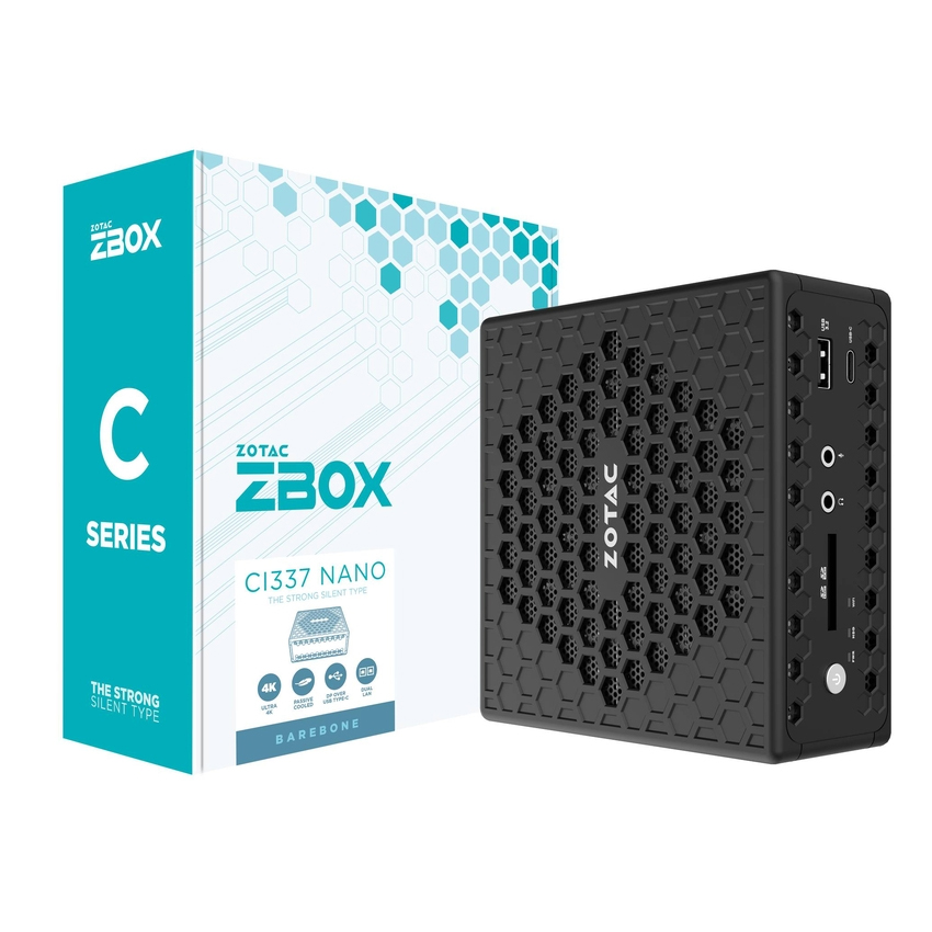 PC Mini ZOTAC ZBOX-CI337 Nano -BE1 (N100/WIFI+BT/8GB DDR5 5600/SSD 256GB) (Đen)