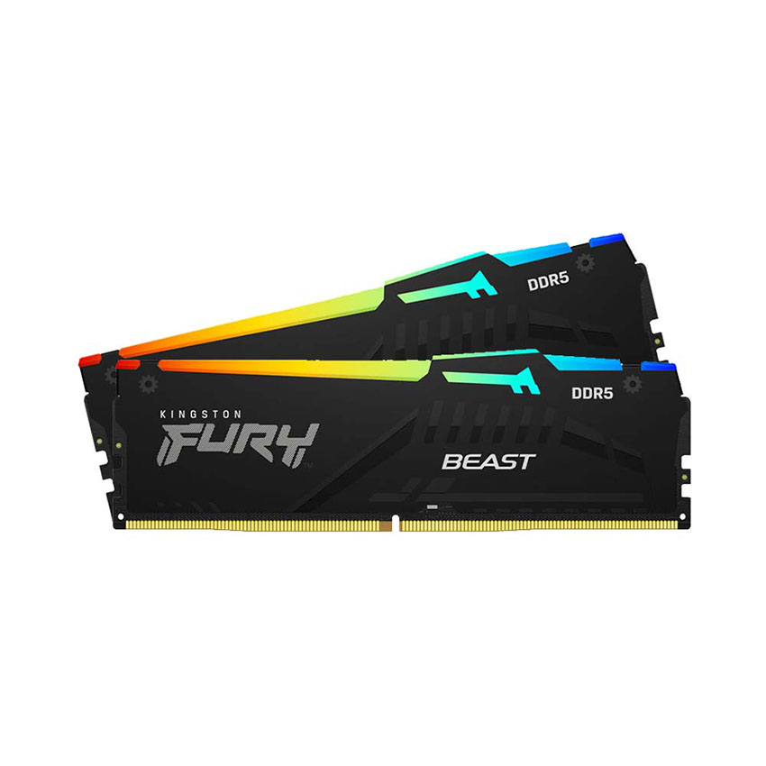 RAM Desktop Kingston Fury Beast RGB XMP (KF568C34BBAK2-32) 32GB (2x16GB) – DDR5 6800MHz