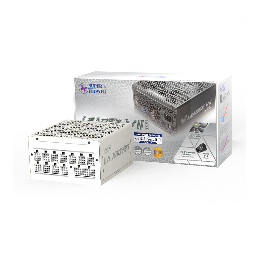 Nguồn Super Flower LEADEX VII Platinum PRO 1000W ATX 3.1 - White