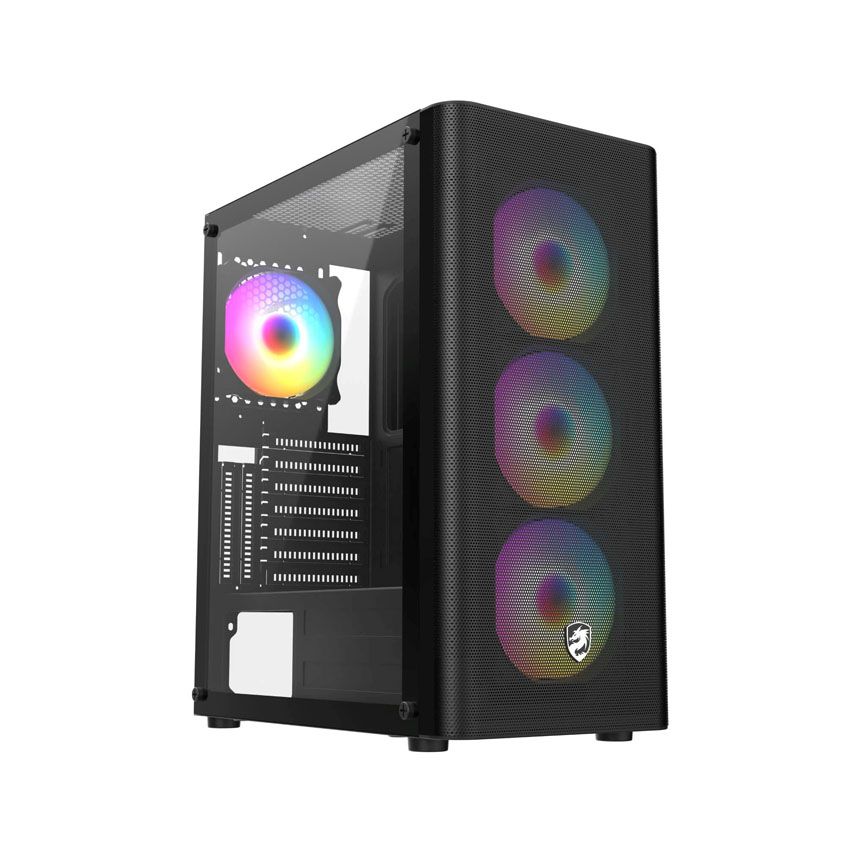 Vỏ Case VITRA SAPHIRA AX15 BLACK (eATX/3Fan RGB)