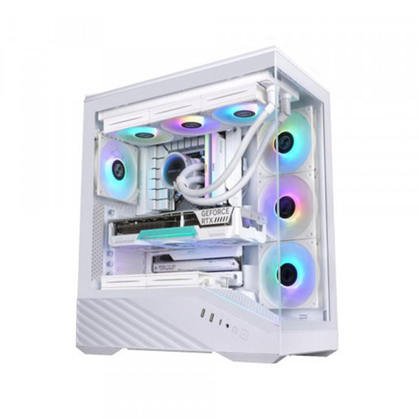 Vỏ case Lian Li V100 White - V100W (ATX/Back connect ATX/RAD 360/0 Fan)