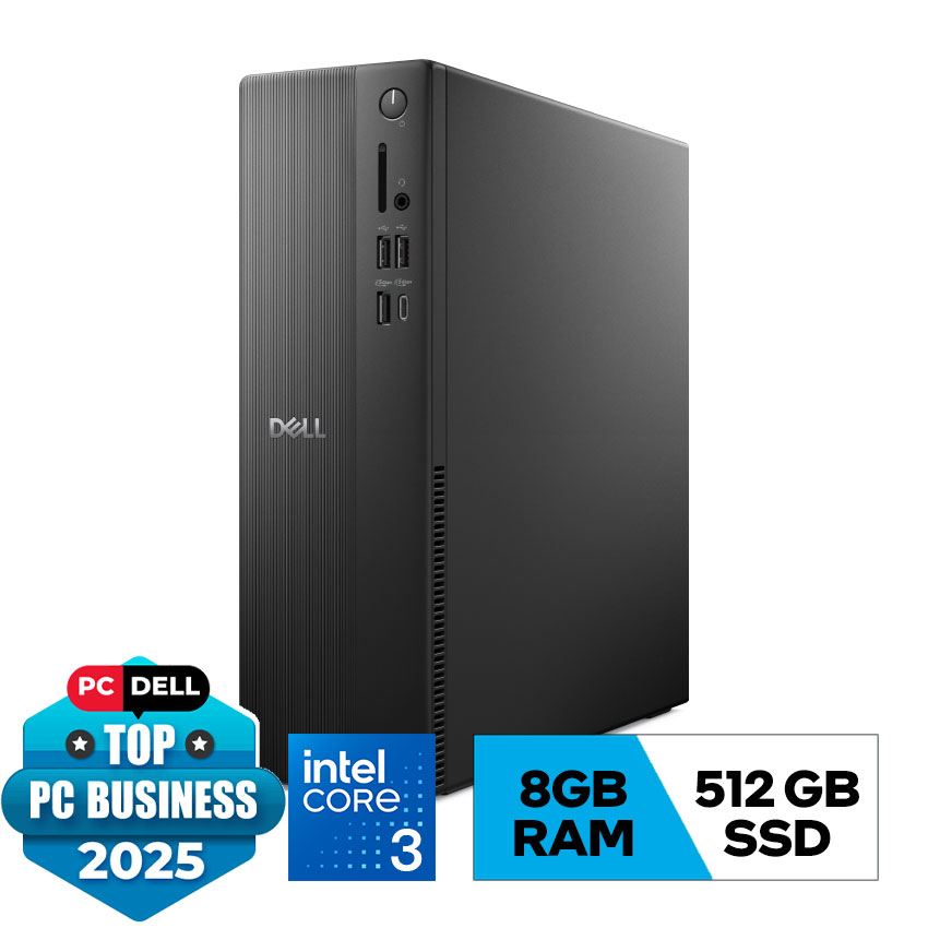 PC Dell Slim ECS1250 (i3 14100 8GB RAM DDR5/512GB SSD/WL+BT/K+M/180W PSU/Win11) (DS-14100-8-512G)