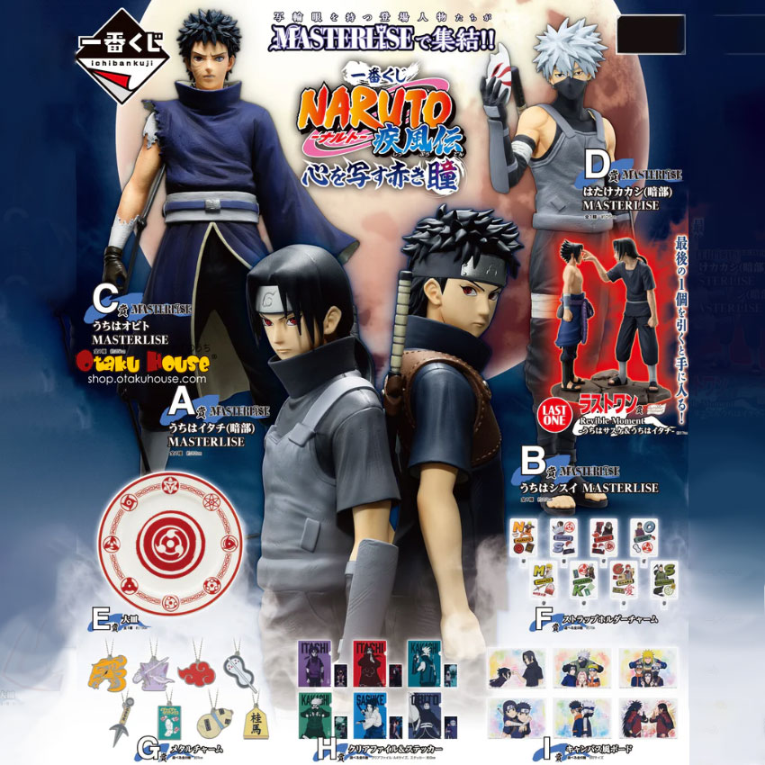 Mô hình đồ chơi ICHIBANKUJI NARUTO SHIPPUDEN RED EYES REFLECTING THE HEART Kuji (80tix)