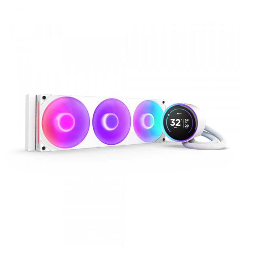 Tản nhiệt nước NZXT KRAKEN PLUS 360 RGB V2 WHITE – 360MM