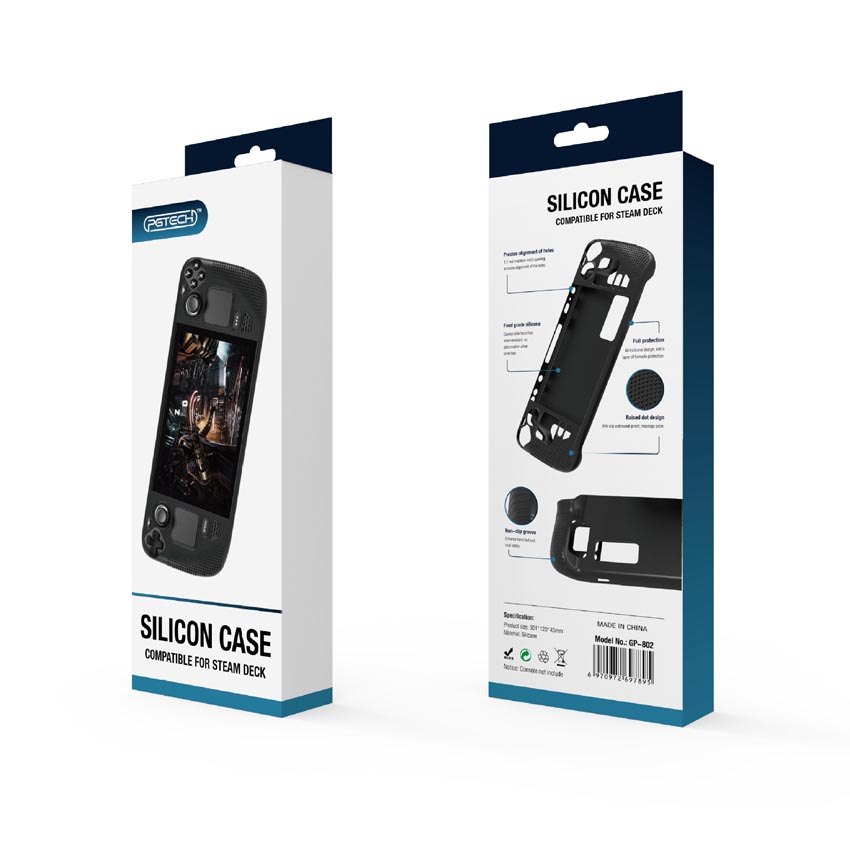Ốp Silicone Case Bảo Vệ Cho Steam Deck PGTECH GP-802 Màu Đen
