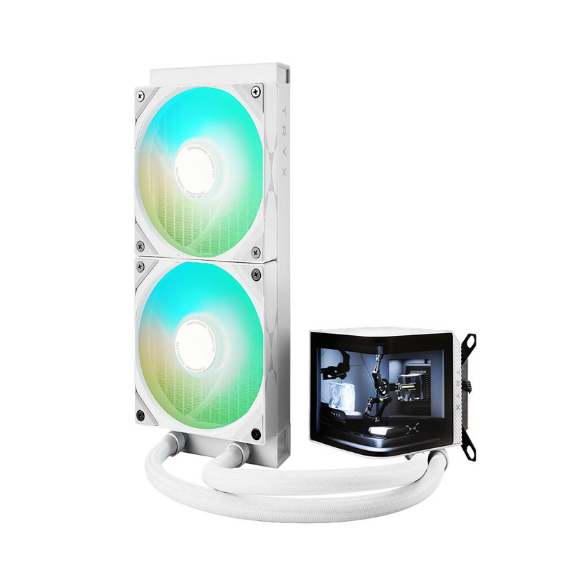 Tản nhiệt nước TRYX PANORAMA 240 ARGB White (Màn 2k 6.5″/Bơm ASETEK 8v2)