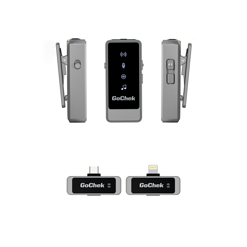 Micro thu âm không dây GoChek Ultra S24 – S2402 – 2 mic, không hộp sạc