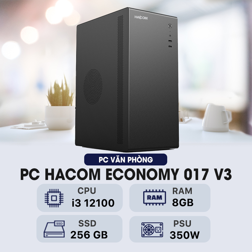 PC Vi tính A – Z ECONOMY 017 V3 ( Intel i3 12100 / 8GB RAM / 256 GB SSD )