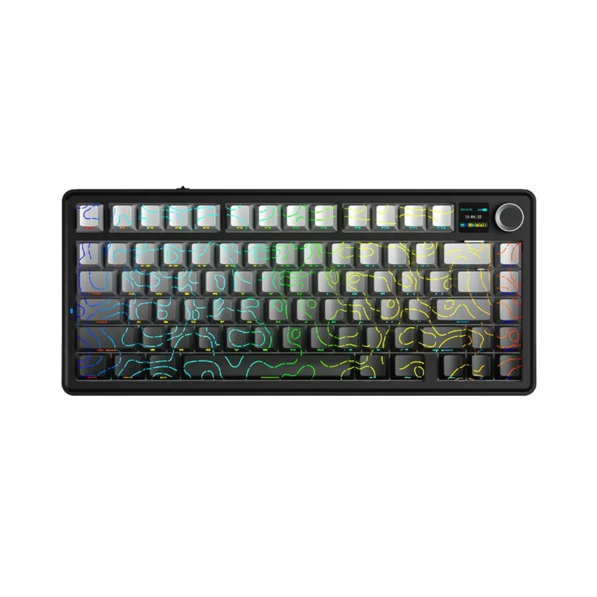 Bàn phím cơ gaming AULA F75 Max (3 Mode/ Xám + Đen Gradient Contour/ Reaper Switch)