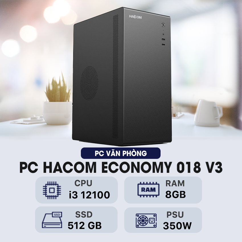 PC Vi tính A – Z ECONOMY 018 V3 ( Intel i3 12100 / 8GB RAM / 256 GB SSD )