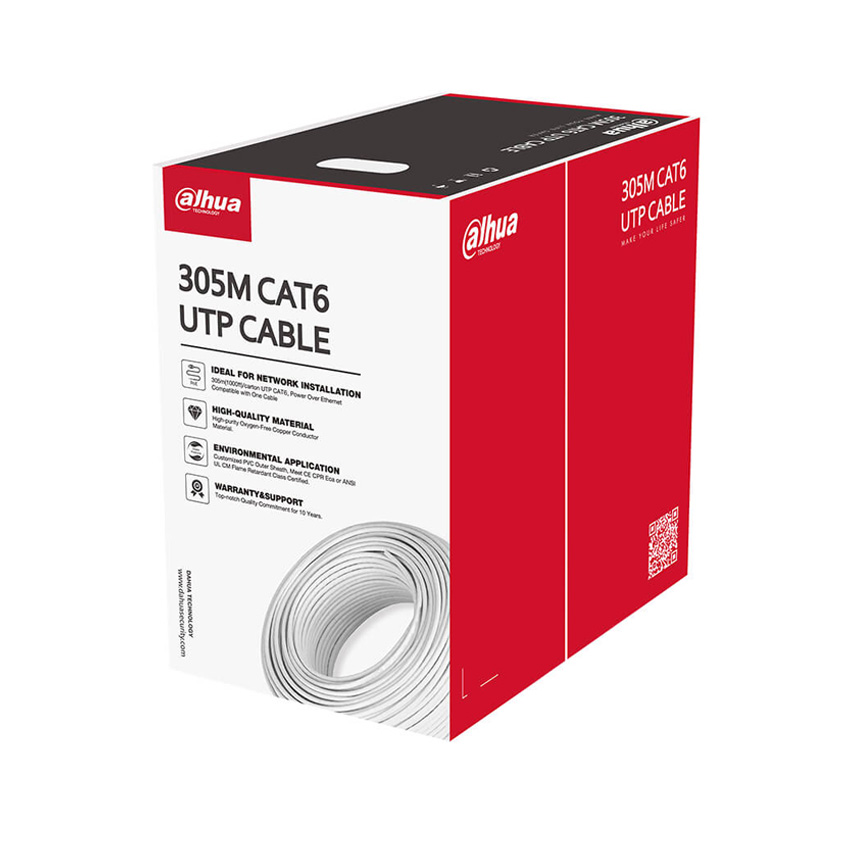 Cáp mạng UTP CAT.6 305m DAHUA DH-PFM920I-6UN-CN (Vỏ màu Trắng)