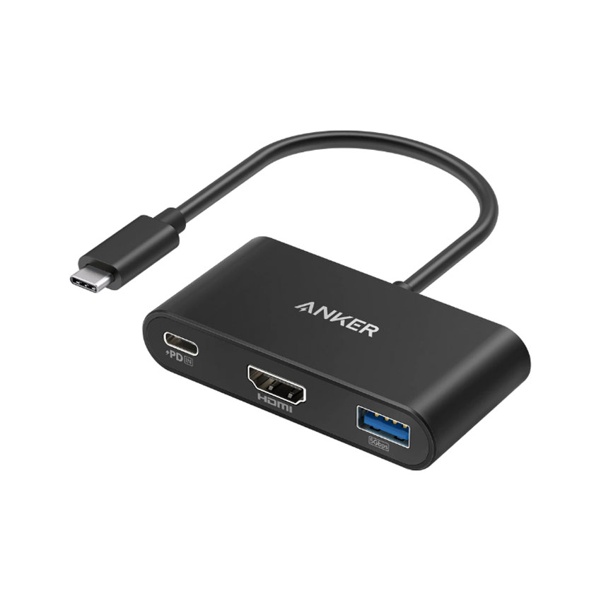 Bộ chuyển đổi 3 trong 1 USB-C to HDMI, USB A, Type C Anker A8339HA1