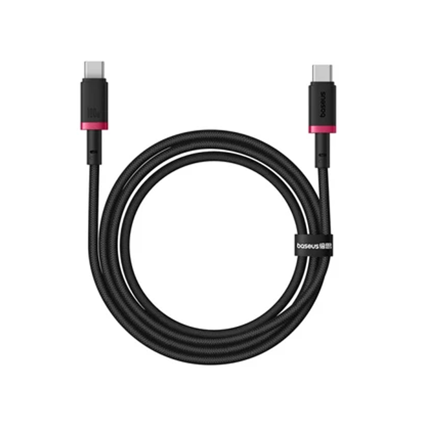 Cáp sạc nhanh hiệu Baseus Dura Series Type-C to Type-C 100W 2m - Màu đỏ đen