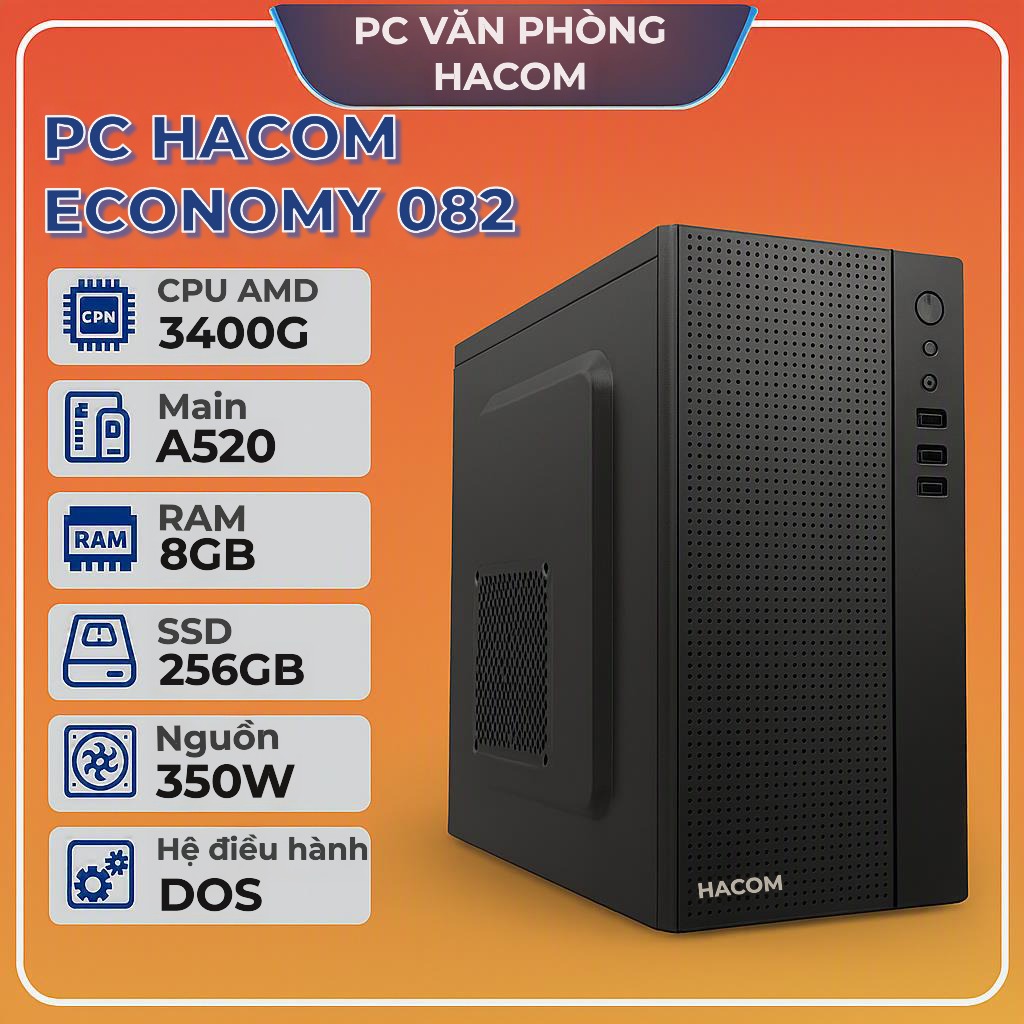 PC Vi tính A – Z ECONOMY 082 ( Ryzen 5 3400G / 8GB RAM / 256 SSD)