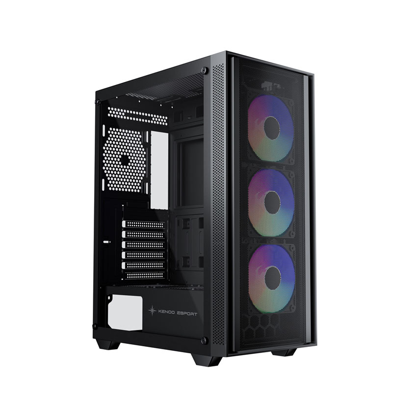 Vỏ case KENOO KENOO ESPORT AFT240 – 3F – Đen (mATX / 3 fan)