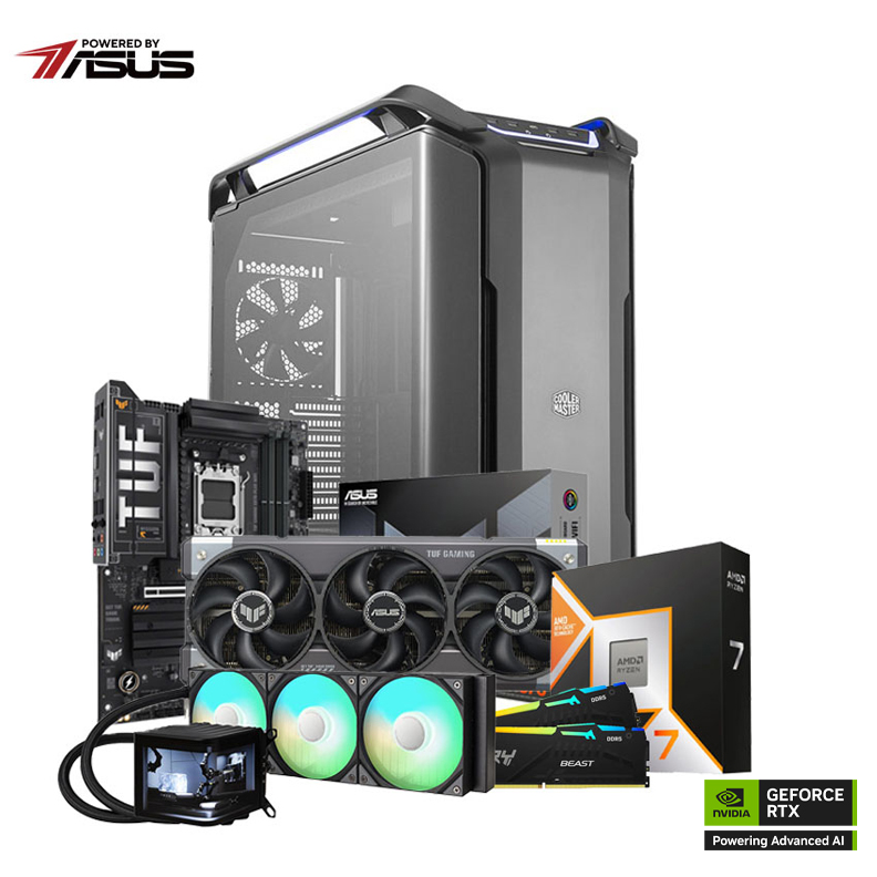 PC Vi tính A – Z x ASUS PRO MAX TUF ( AMD Ryzen 9950X / VGA RTX 5090 TUF ) POWERED BY ASUS