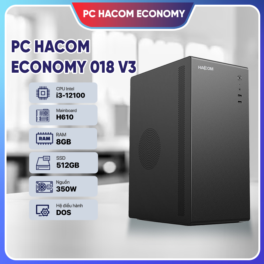 PC Vi tính A – Z ECONOMY 018 V3 ( Intel i3 12100 / 8GB RAM / 512 GB SSD )