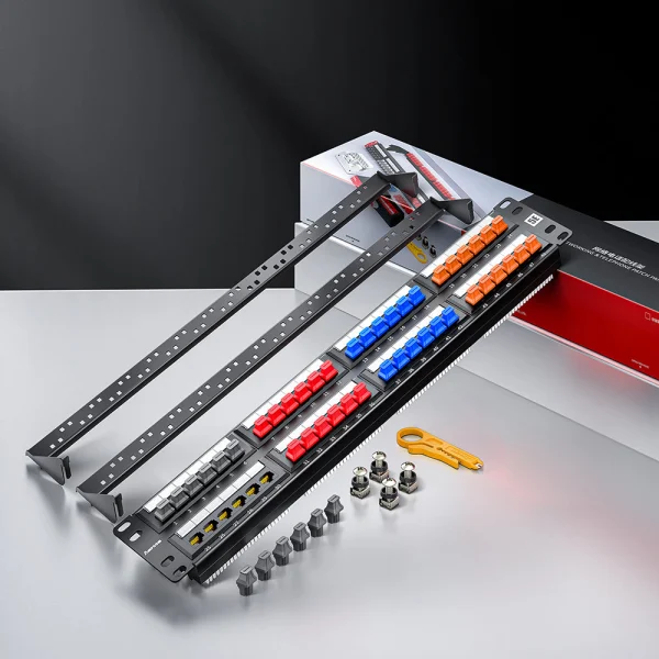 Patch panel AMPCOM 2U 48 port (Cat5e) 50U