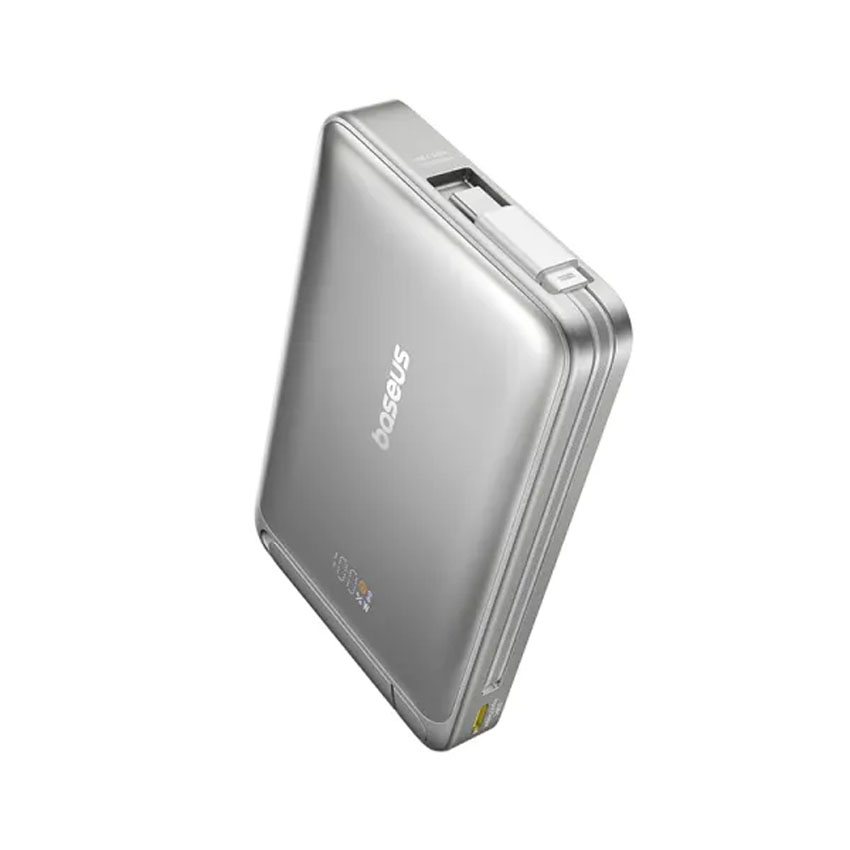 Sạc dự phòng hiệu Baseus Nomos 3-in-1 10000mAh 45W – Màu xám bạc