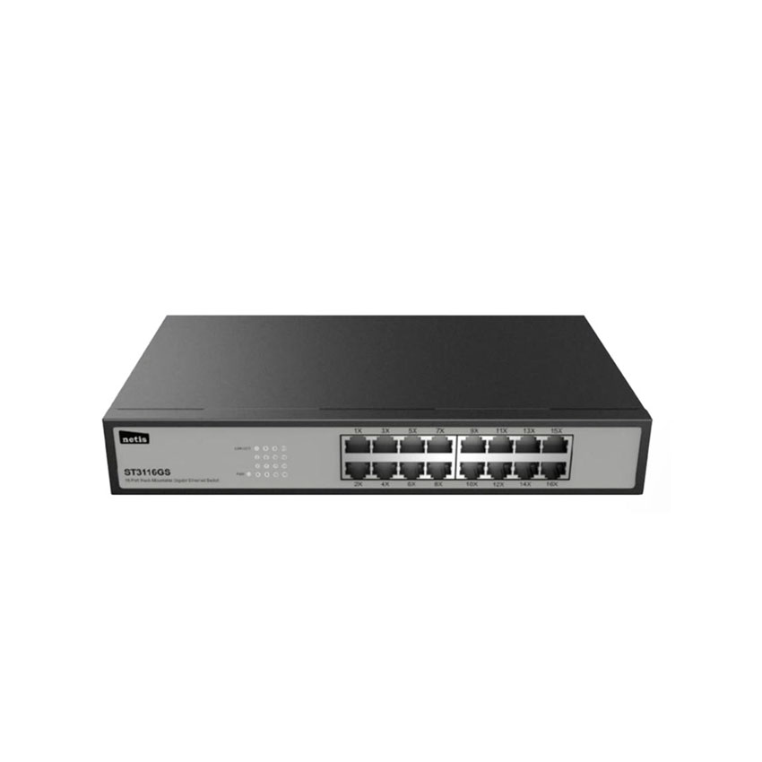 Switch Netis ST3116GS (16 port Gigabit – Vỏ kim loại)
