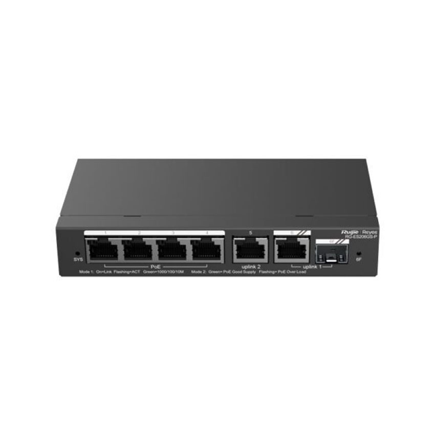Switch Ruijie PoE+ RG-ES206GS-P