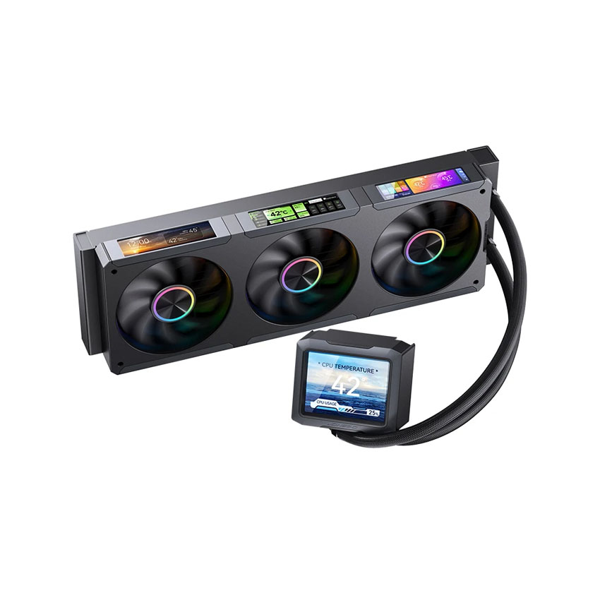 Tản nhiệt nước AIO JONSBO TF3-360SCB Black (4 màn LCD)