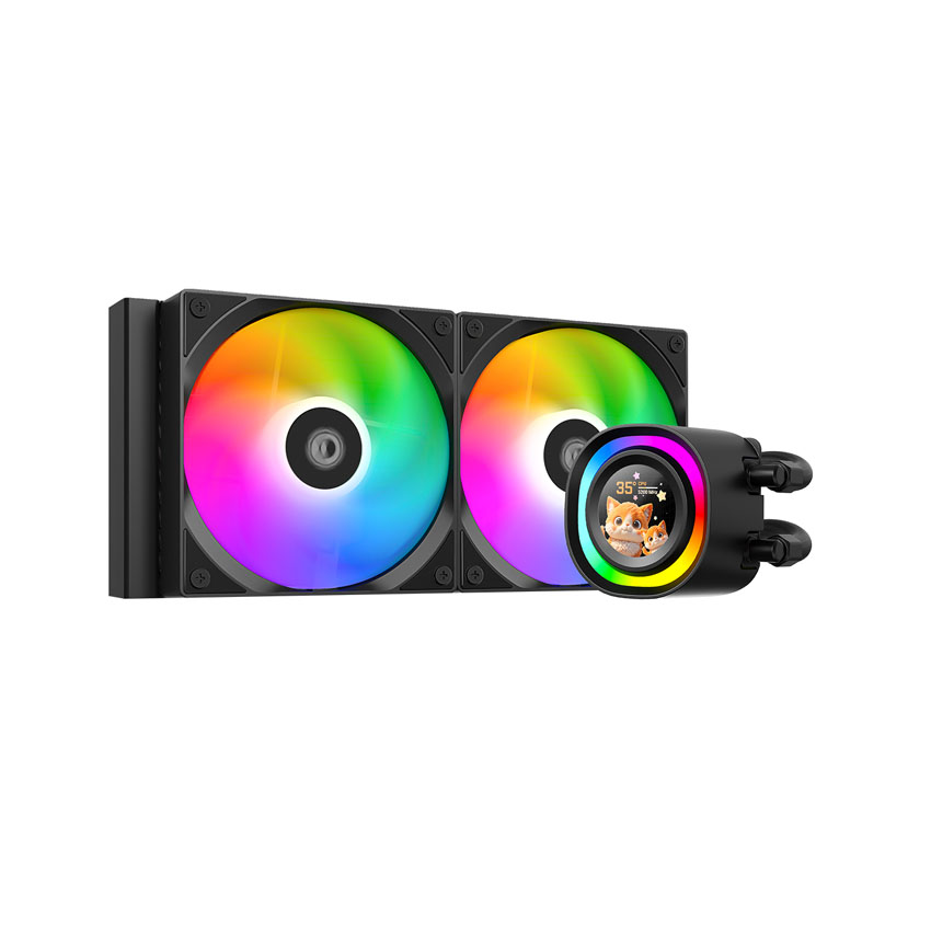 Tản nhiệt nước ID-COOLING FX240 LCD – Black (Màn hình hiển thị IPS)
