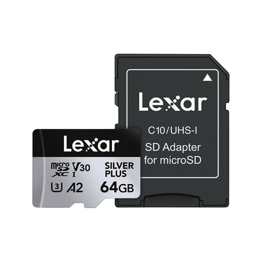 Thẻ nhớ Lexar 64GB Professional SILVER PLUS microSDXC - LMSSIPL064G-BNANG