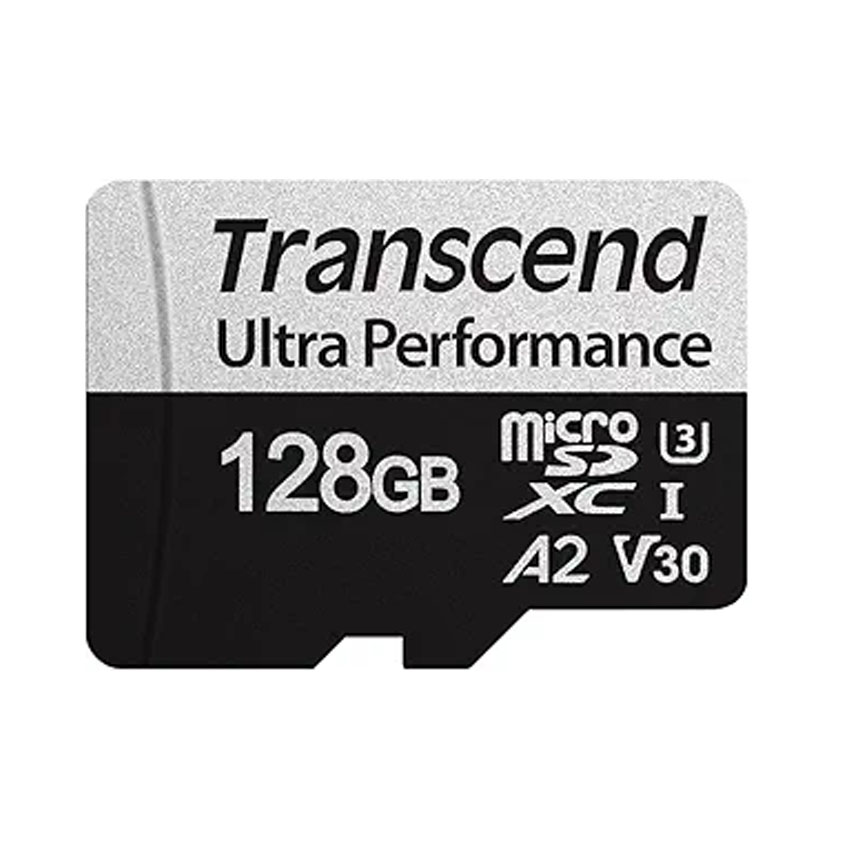 Thẻ nhớ Transcend 128GB microSD w/ adapter UHS-I U3 C10 V30 A2 Ultra Performance (TS128GUSD340S)