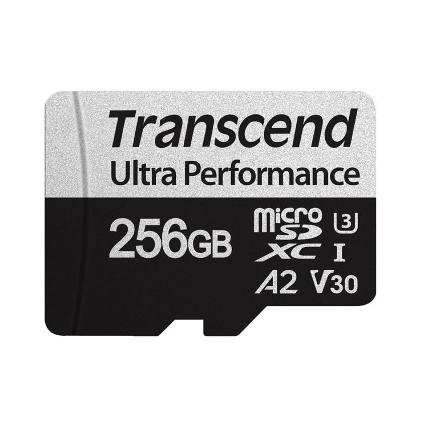 Thẻ nhớ Transcend 256GB microSD w/ adapter UHS-I U3 C10 V30 A2 Ultra Performance (TS256GUSD340S)
