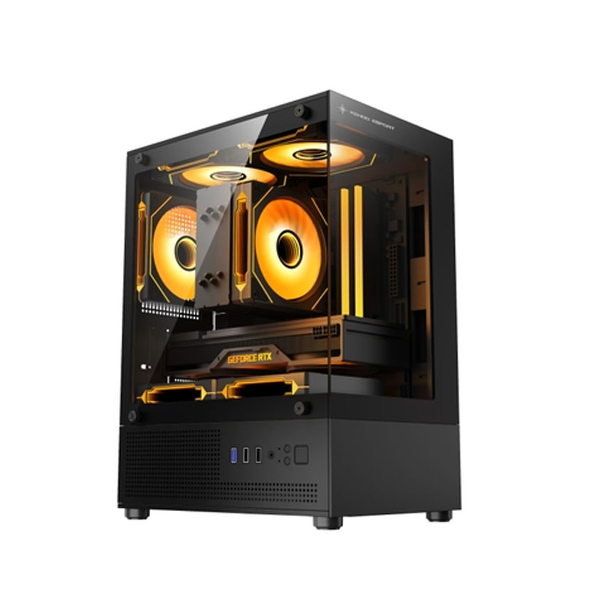 Vỏ case KENOO KENOO ESPORT MK120 – Đen (mATX / 0 fan)