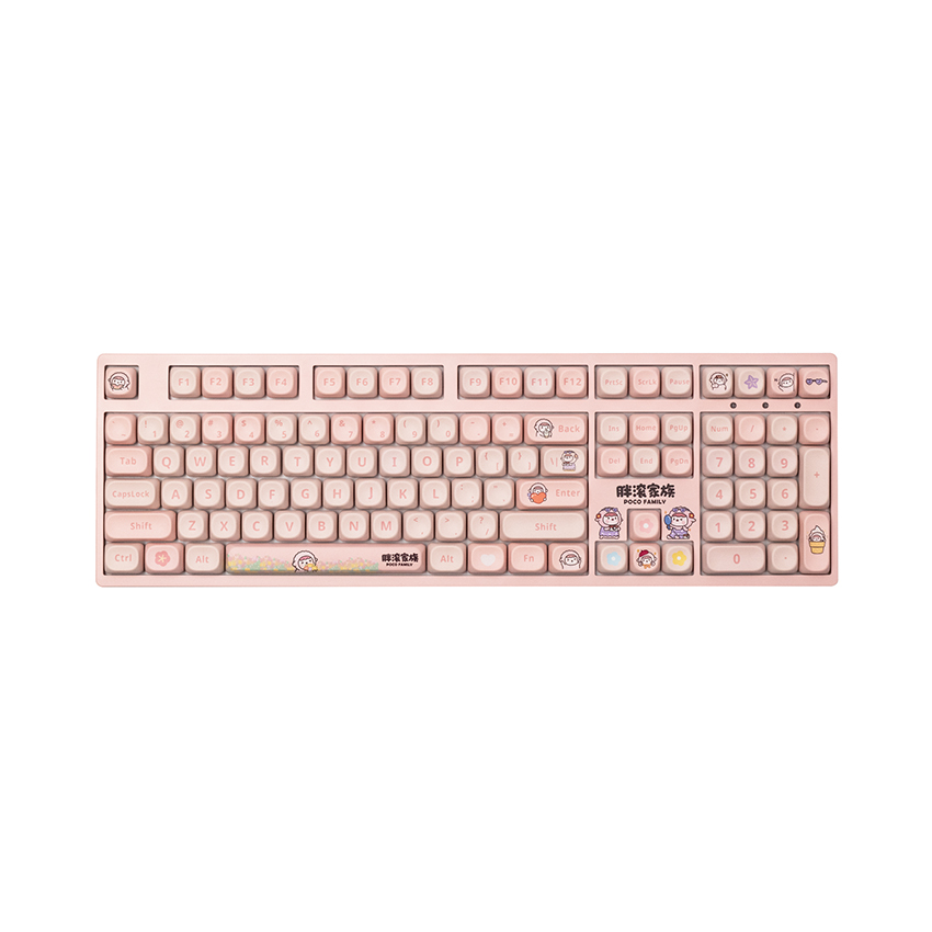 Bàn phím AKKO 3108 RF V3 Poco Family – POCO LAMB Frost Pink