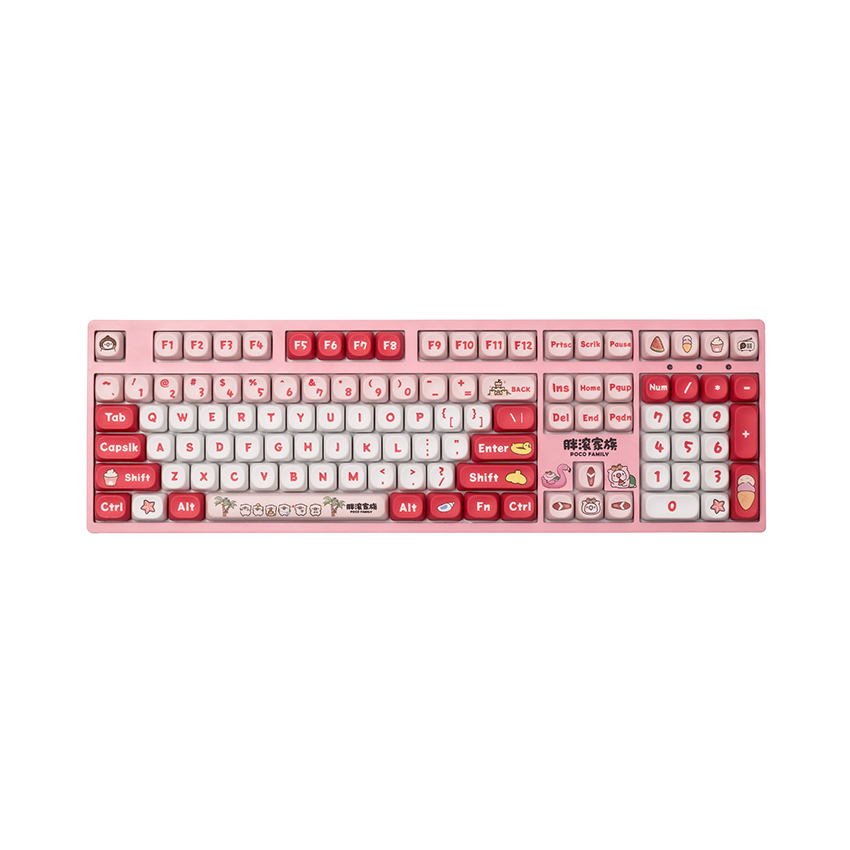 Bàn phím AKKO 3108 RF V3 Poco Family – POCO PIGGY Frost Pink