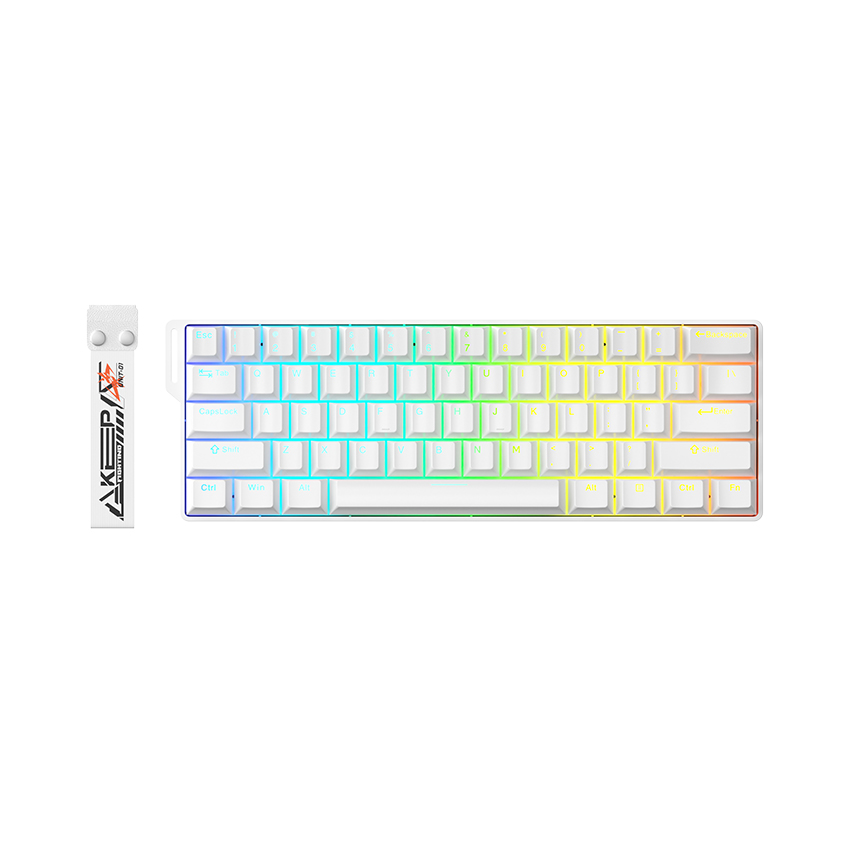 Bàn phím cơ DAREU EK60 HE White, Fire Magnetic Switch