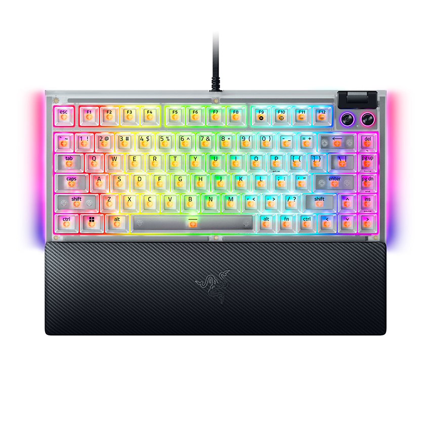 Bàn phím Razer BlackWidow V4 75% – Phantom White Edition