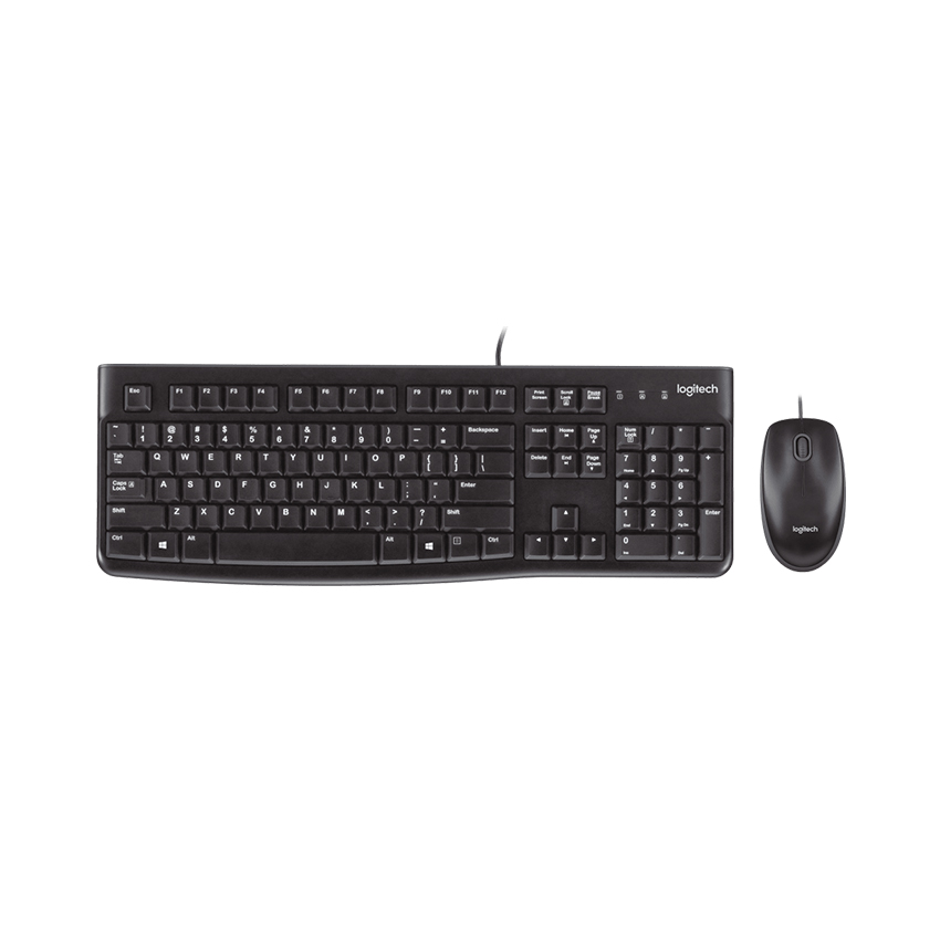 Bộ Bàn phím Chuột Logitech MK120 (USB/đen) – Cũ xước (Tray)