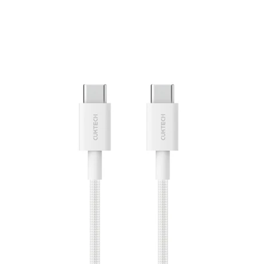 Cáp Cuktech Type-C to Type-C 3A 60W dài 1.5m CTC315P màu trắng