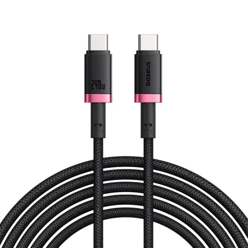 Cáp sạc nhanh hiệu Baseus Dura USB-C to USB-C 240W 1m – Màu đỏ đen