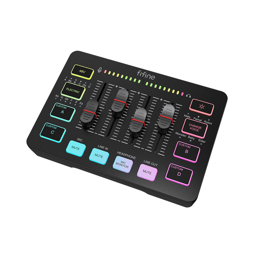 Card Âm Thanh (sound card) Fifine SC3 – Màu đen