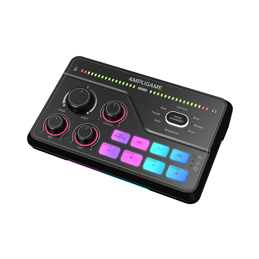 Card Âm Thanh (sound card) Fifine SC8 – Màu đen