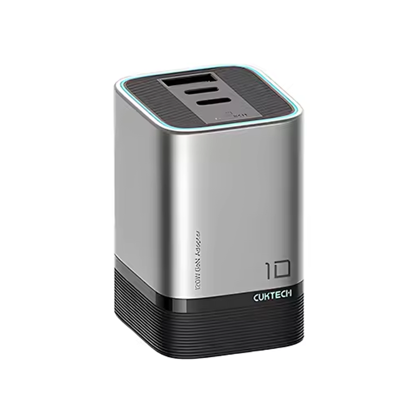 Củ sạc Cuktech No.10 Mini GaN AD1203P 100W ( 2C1A) màu bạc CAD1203PCNGR