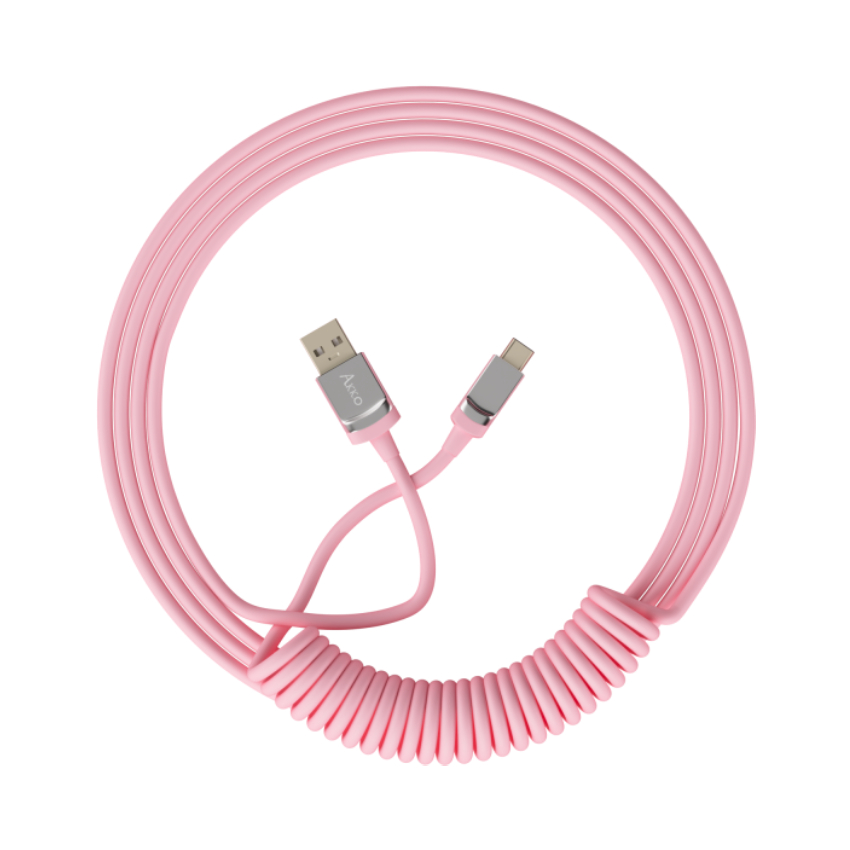 Dây cáp xoắn AKKO Coiled Cable – Pink
