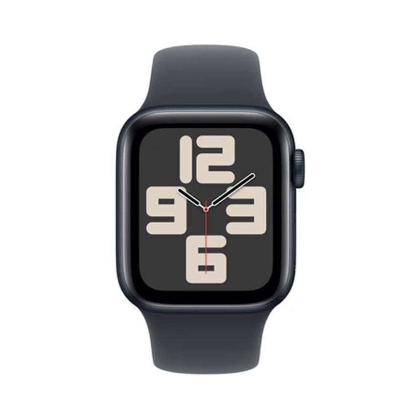 Đồng hồ Apple Watch SE 2024 GPS 44mm Viền Nhôm Dây Cao Su M/L Midnight (MXEK3SA/A)