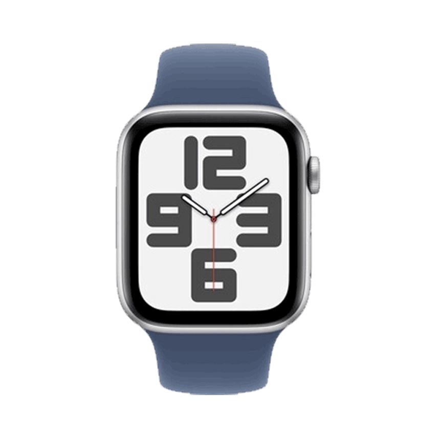Đồng hồ Apple Watch SE 2024 GPS 44mm Viền Nhôm Dây Cao Su S/M Silver (MXEQ3SA/A)