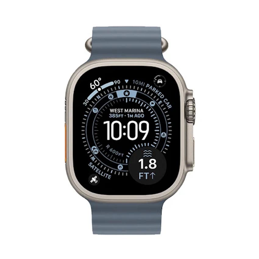 Đồng Hồ Apple Watch Ultra 3 GPS + Cellular 49mm Viền Natural Titanium Dây Cao Su Anchor Blue Ocean (MEWH4SA/A)