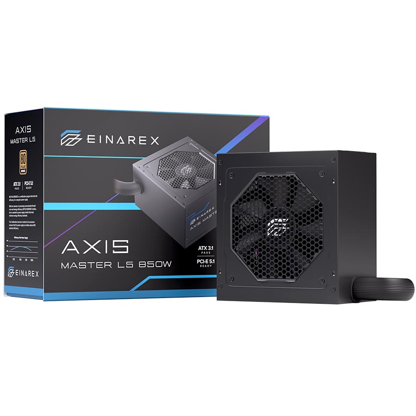 Nguồn máy tính EINAREX AXIS MASTER L5 850W (80 plus Bronze/PCIe5/ATX3.1)