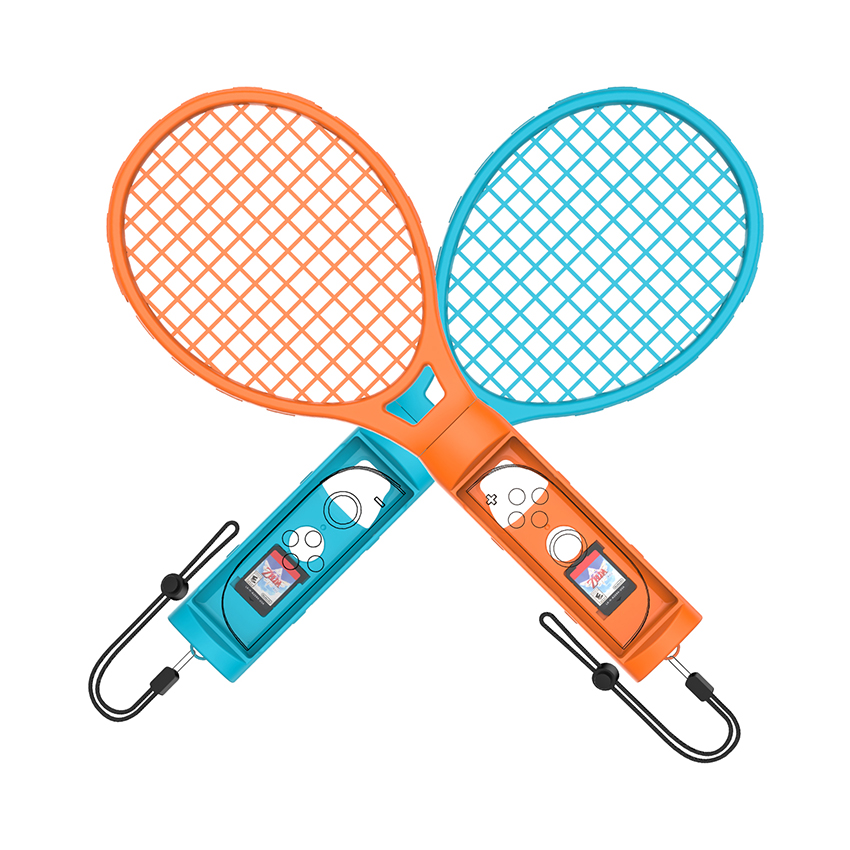 Gậy chơi tenis Racket for Joy-Con switch 2 màu xanh pha cam JYS-NS2266