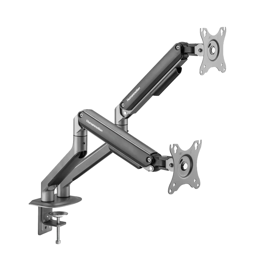 Giá đỡ màn hình đôi HumanMotion T6 Pro Dual 2025 HPW-T6P.Dual.2025-GRY Đen xám