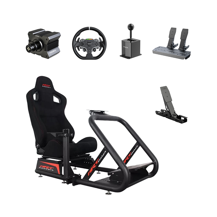 Hệ thống mô phỏng lái xe Vi tính A – Z Racing Silver 15 (Rally Classic) (Moza R5 Bundle/SR-P Lite Pedal/HGP Shifter/Art Cockpit AD02)