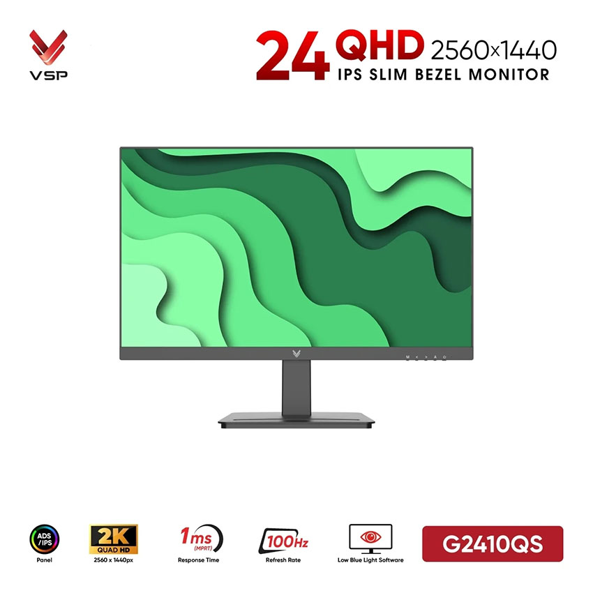 Màn hình VSP G2410QS (23.8 inch/QHD/IPS/100Hz/1ms/loa/USB-C 65W)